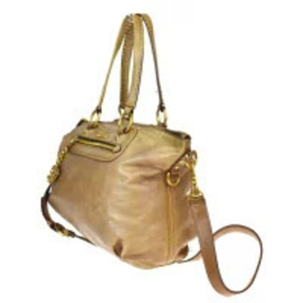 Miu Miu shoulder bag studs Handbag rhinestones beige heart leather Tan